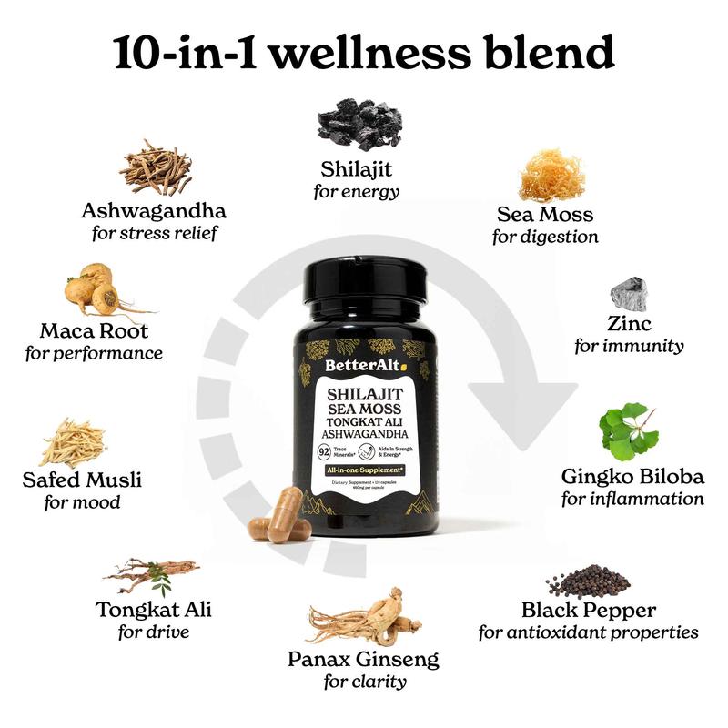 BetterAlt Shilajit Sea Moss - Buy 1 Get 1 Free
