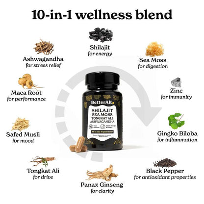 BetterAlt Shilajit Sea Moss - Buy 1 Get 1 Free
