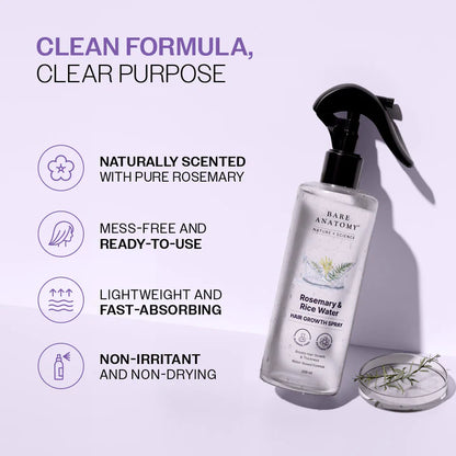 Rosemary & Rice Water Hair Growth Spray