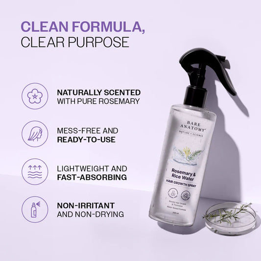 Rosemary & Rice Water Hair Growth Spray