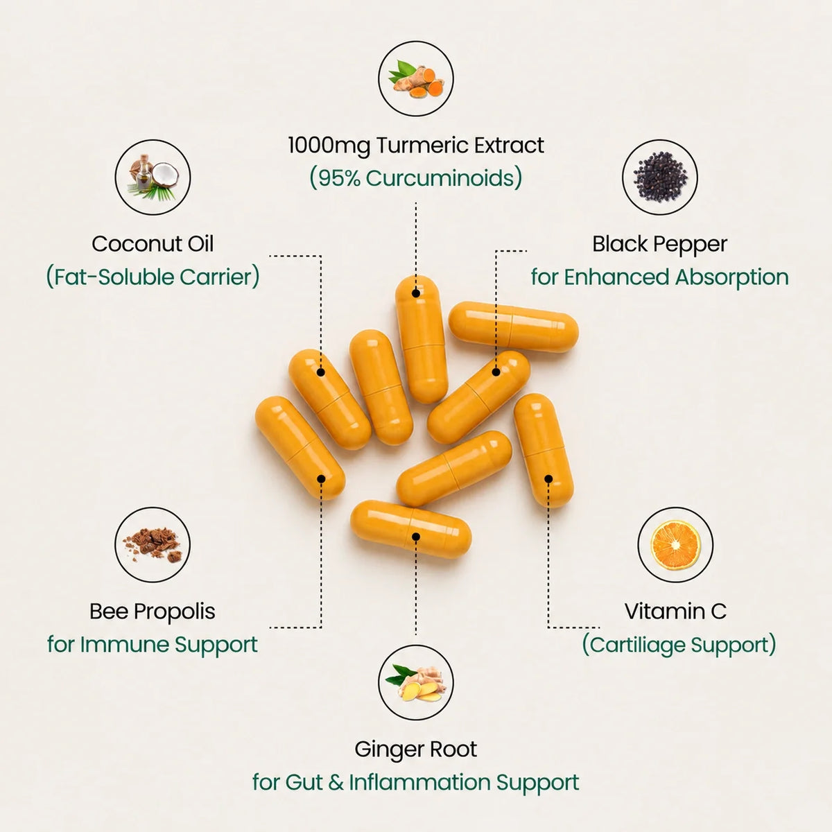 Turmeric Curcumin Capsules (1,000mg)